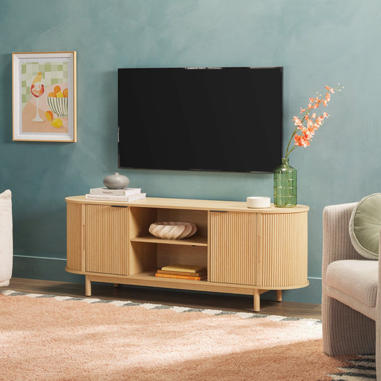 Chloe Modern Scandinavian Reeded 60" TV Stand