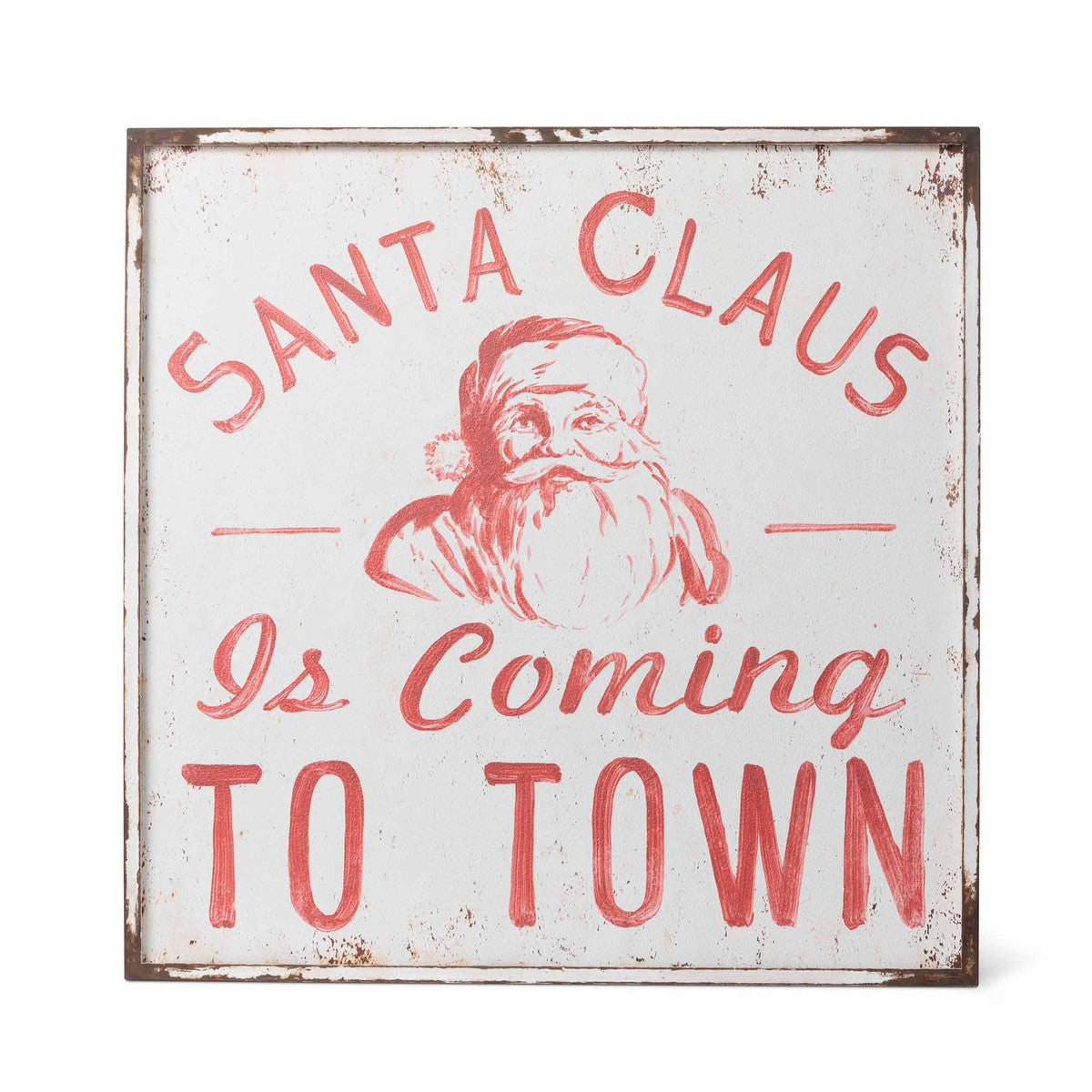 Santa Claus Square Iron Plaque