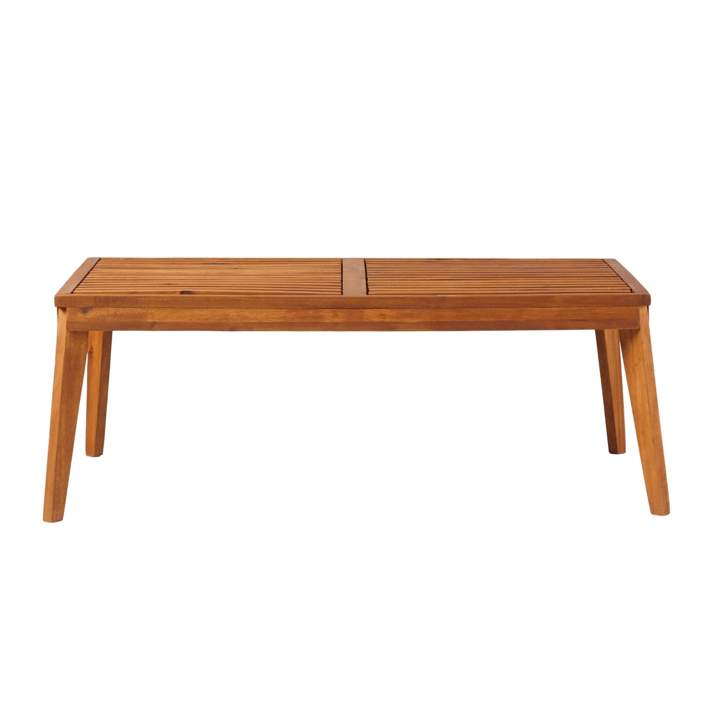 Zander Mid-Century Modern Acacia Outdoor Slatted Coffee Table