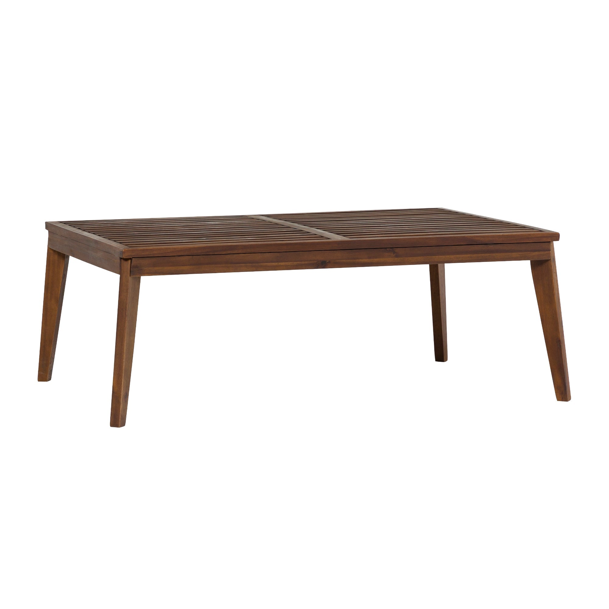 Zander Mid-Century Modern Acacia Outdoor Slatted Coffee Table