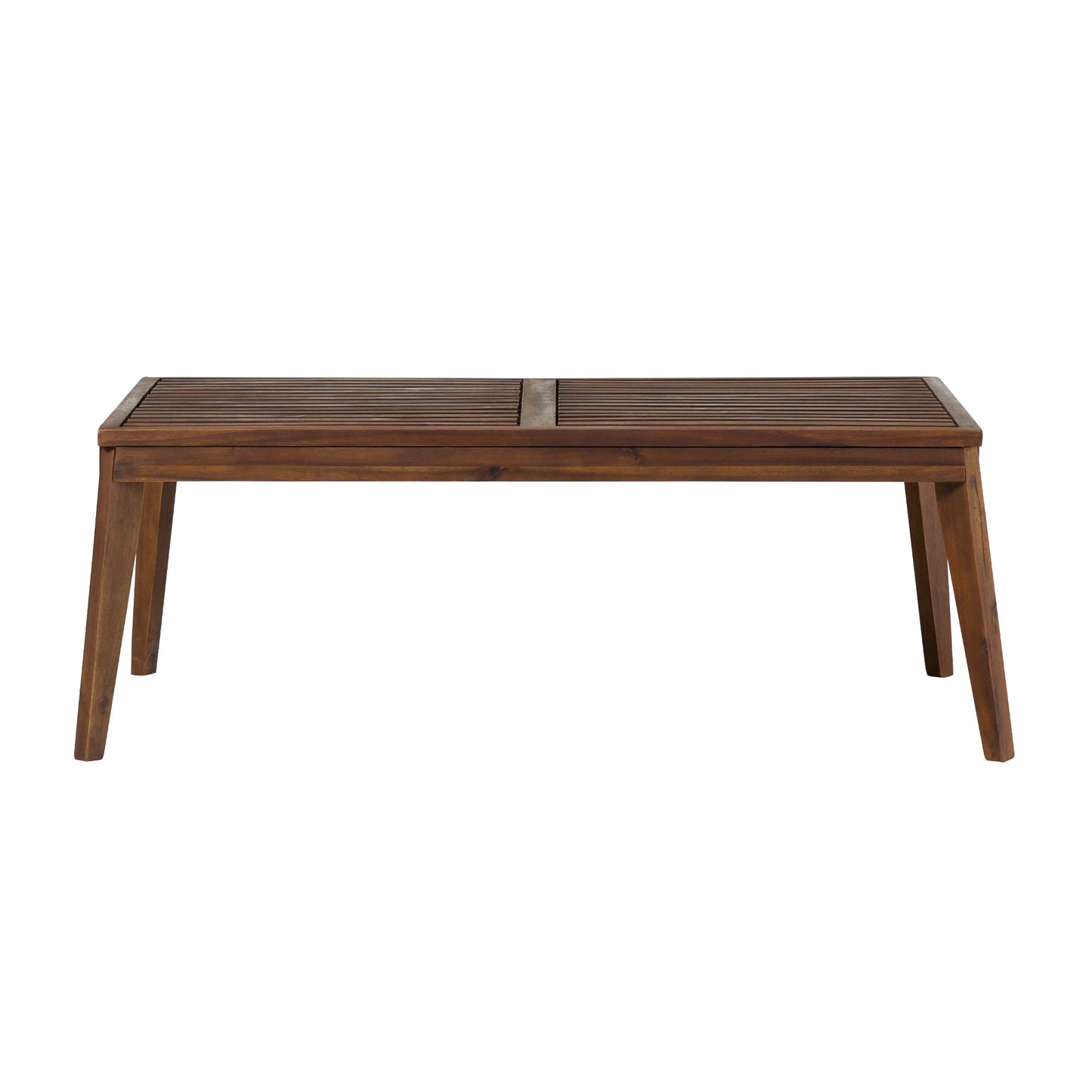 Zander Mid-Century Modern Acacia Outdoor Slatted Coffee Table