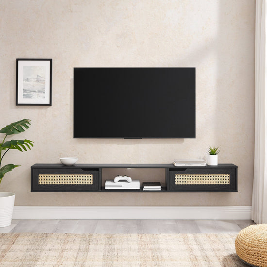 Hamkke Boho 2-Door Floating TV Stand