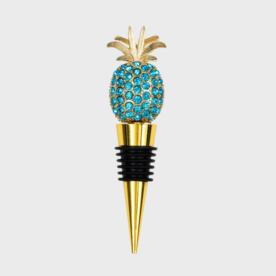 Pineapple Wine Stopper, Turquoise