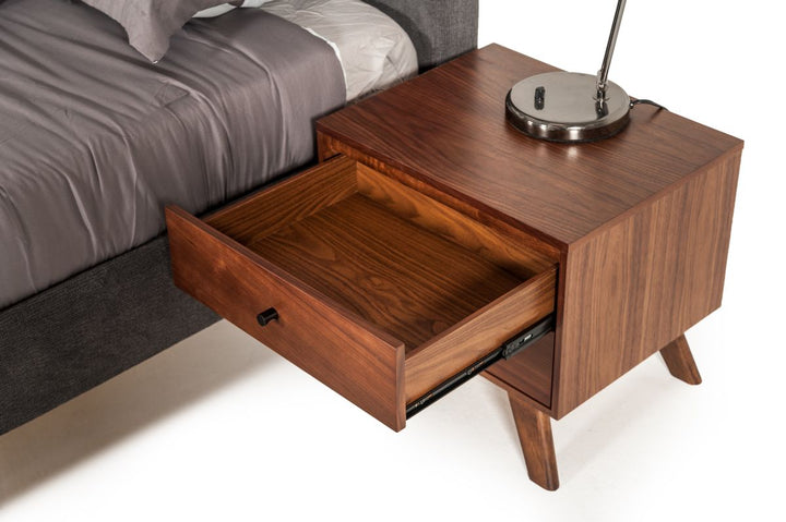 Modrest Addison Mid-Century Modern Walnut Nightstand