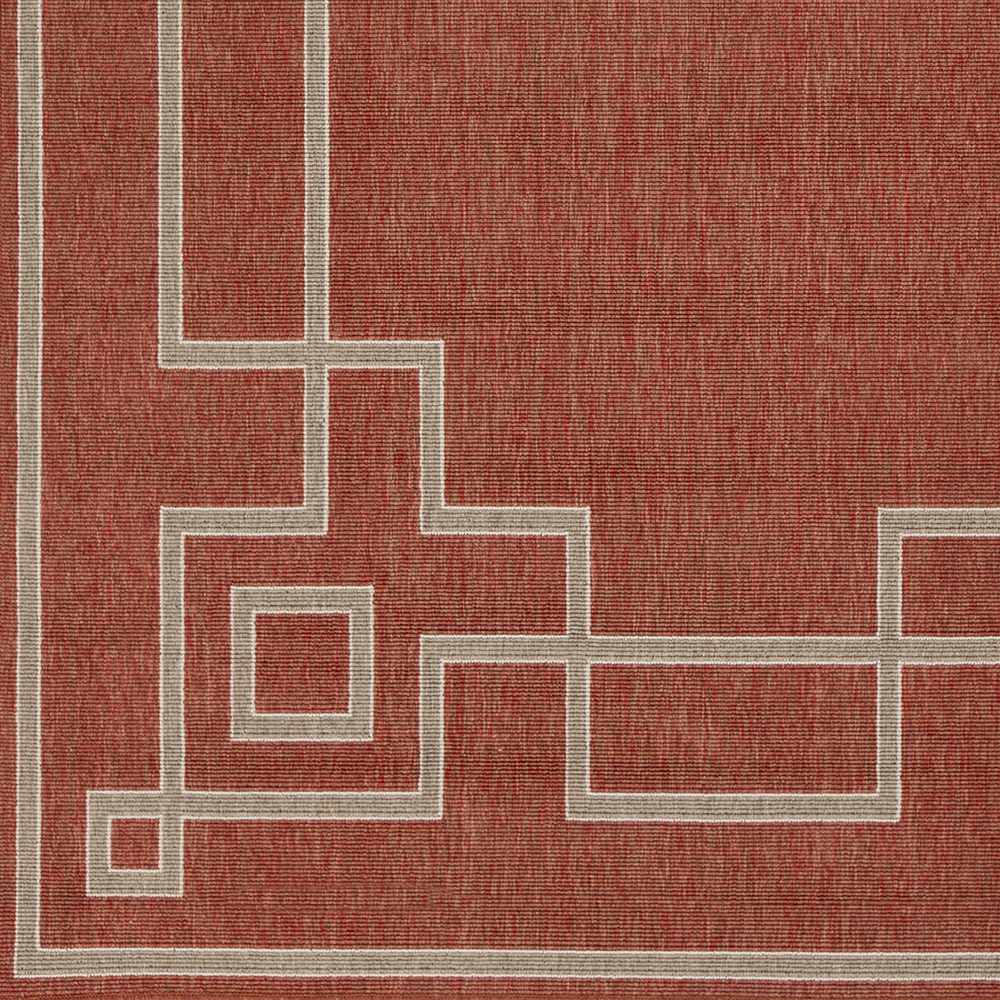 Harborgreek Olefin Outdoor Rug, Brick Red