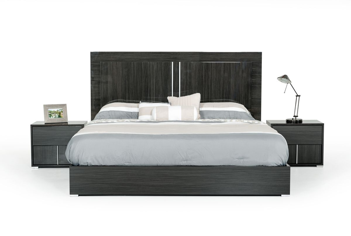 Modrest Ari Italian Modern Grey Bedroom Set