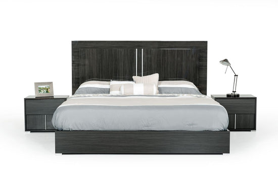 Modrest Ari Italian Modern Grey Bedroom Set