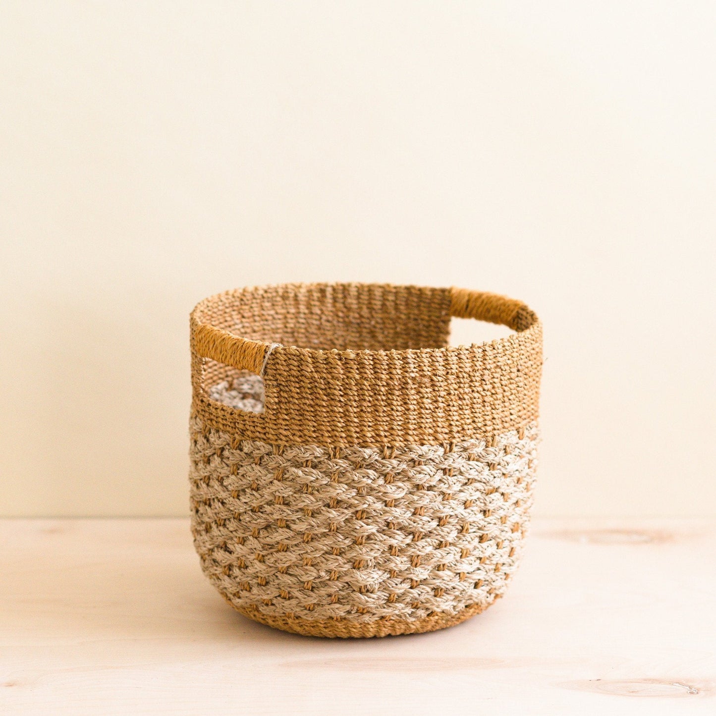 Patterned Round Floor Basket