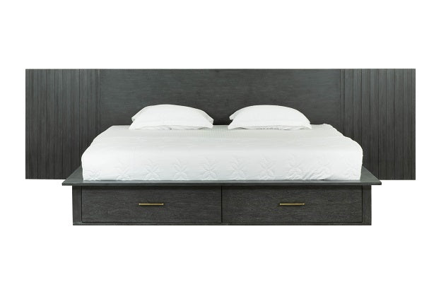 Modrest Manchester- Contemporary Platform Dark Grey Q Bed