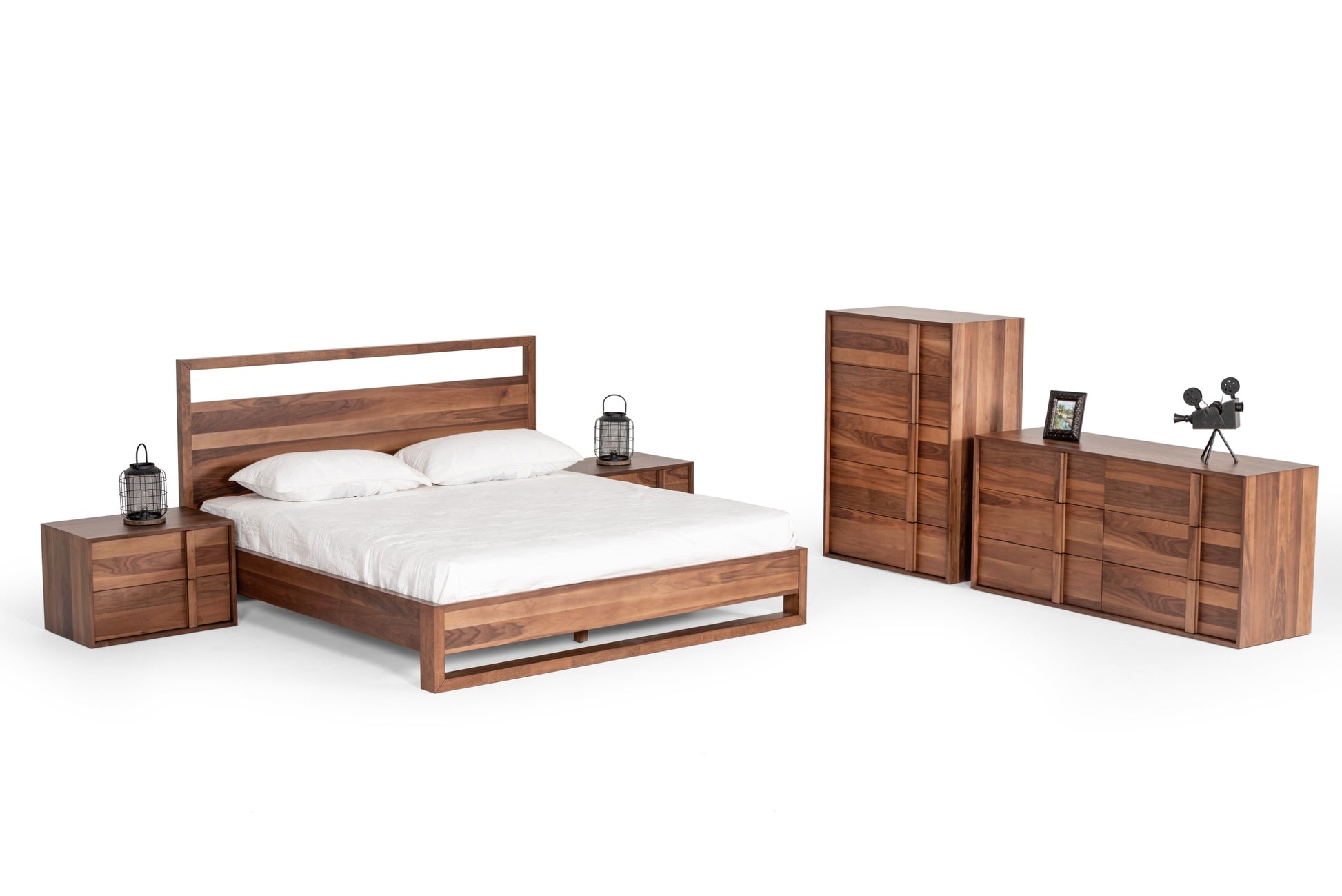 Nova Domus Berlin - Modern Walnut Bed