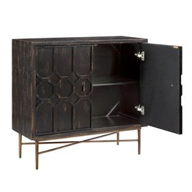 Hanley 2 Doors Accent Cabinet - Black