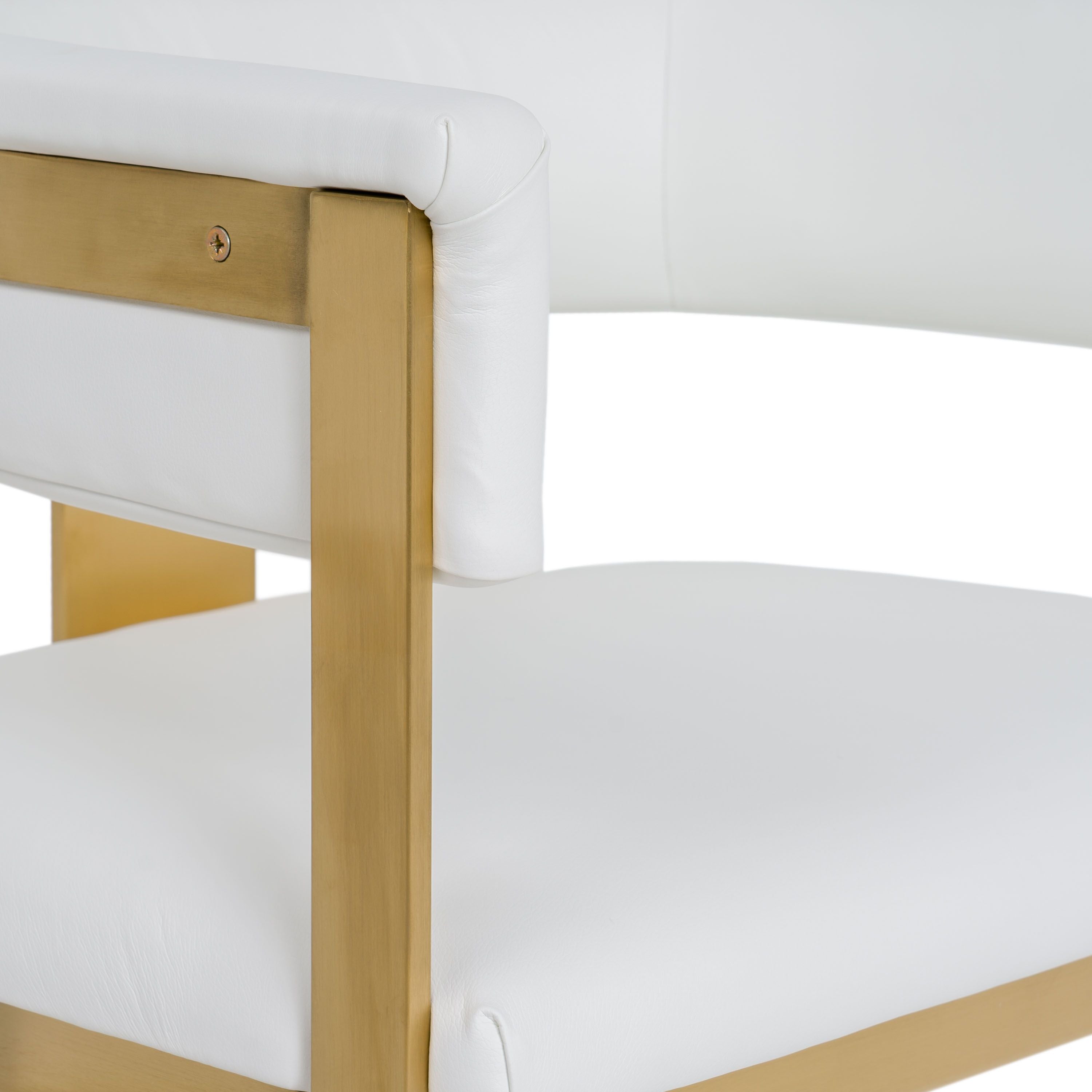 Modrest Boswell - Modern White + Matte Gold Barstool