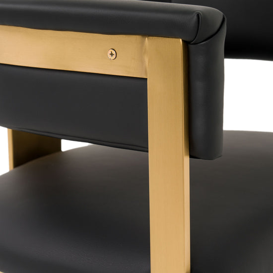 Modrest Boswell - Modern Black + Matte Gold Barstool