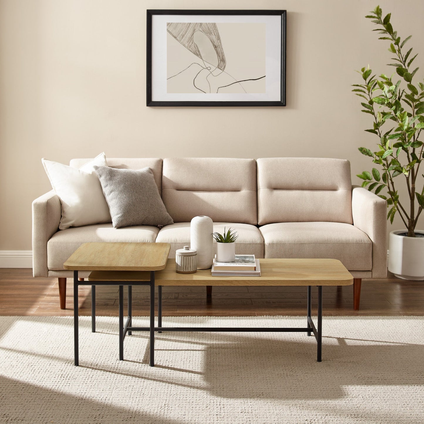 Reema 2-Piece Modern Nesting Coffee Table