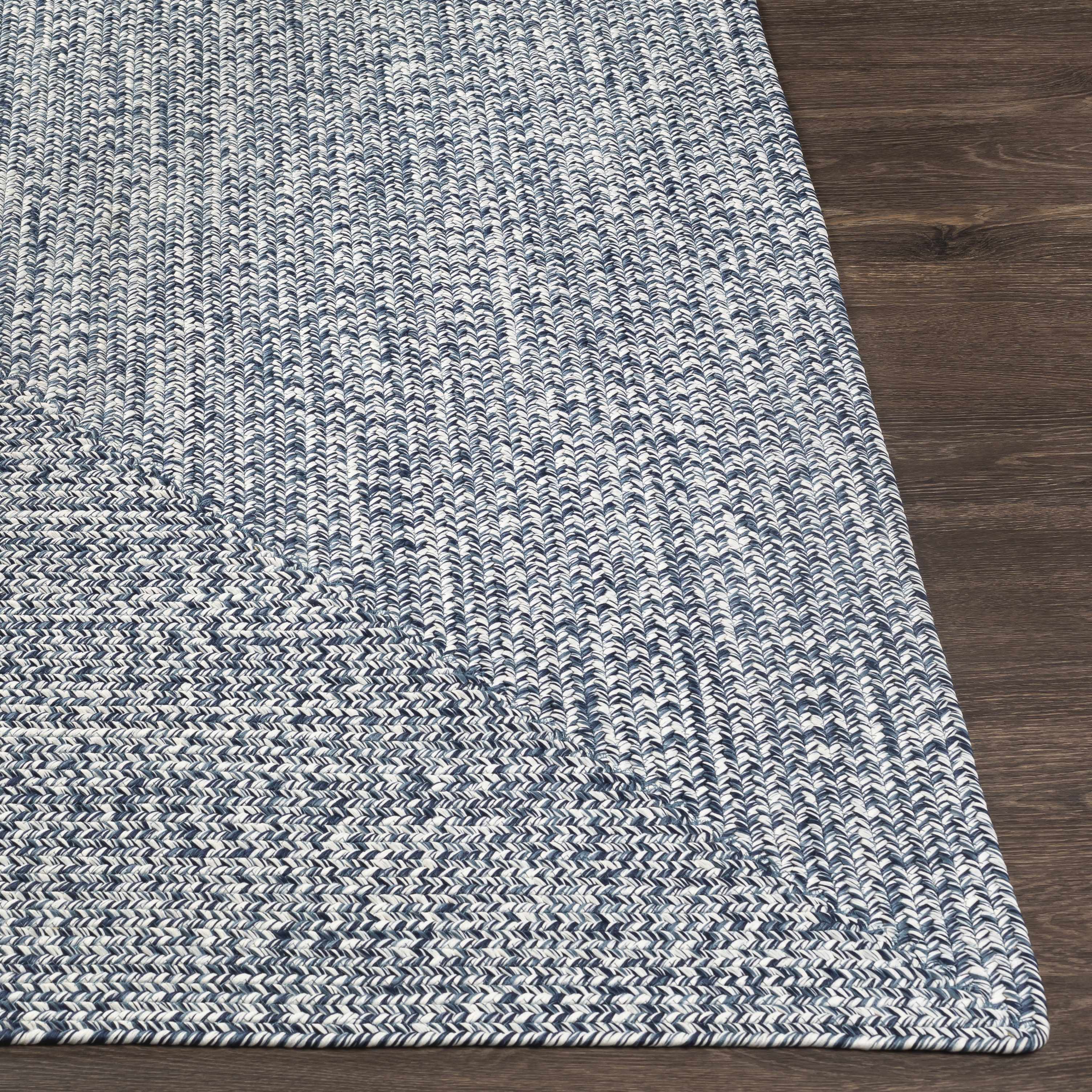 Braided Faux Jute Rug, Blue