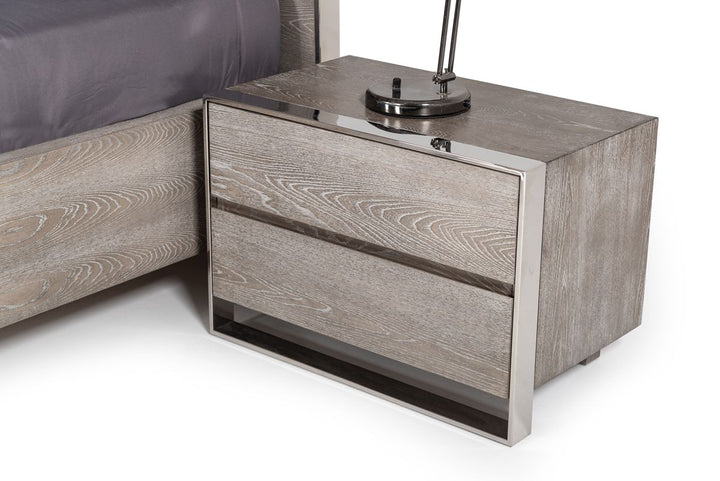 Modrest Arlene Modern Grey Elm Nightstand