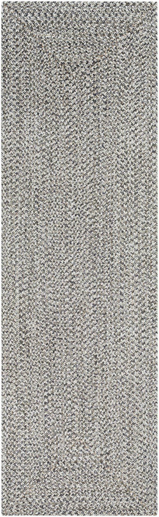 Braided Faux Jute Rug, Cream/Charcoal