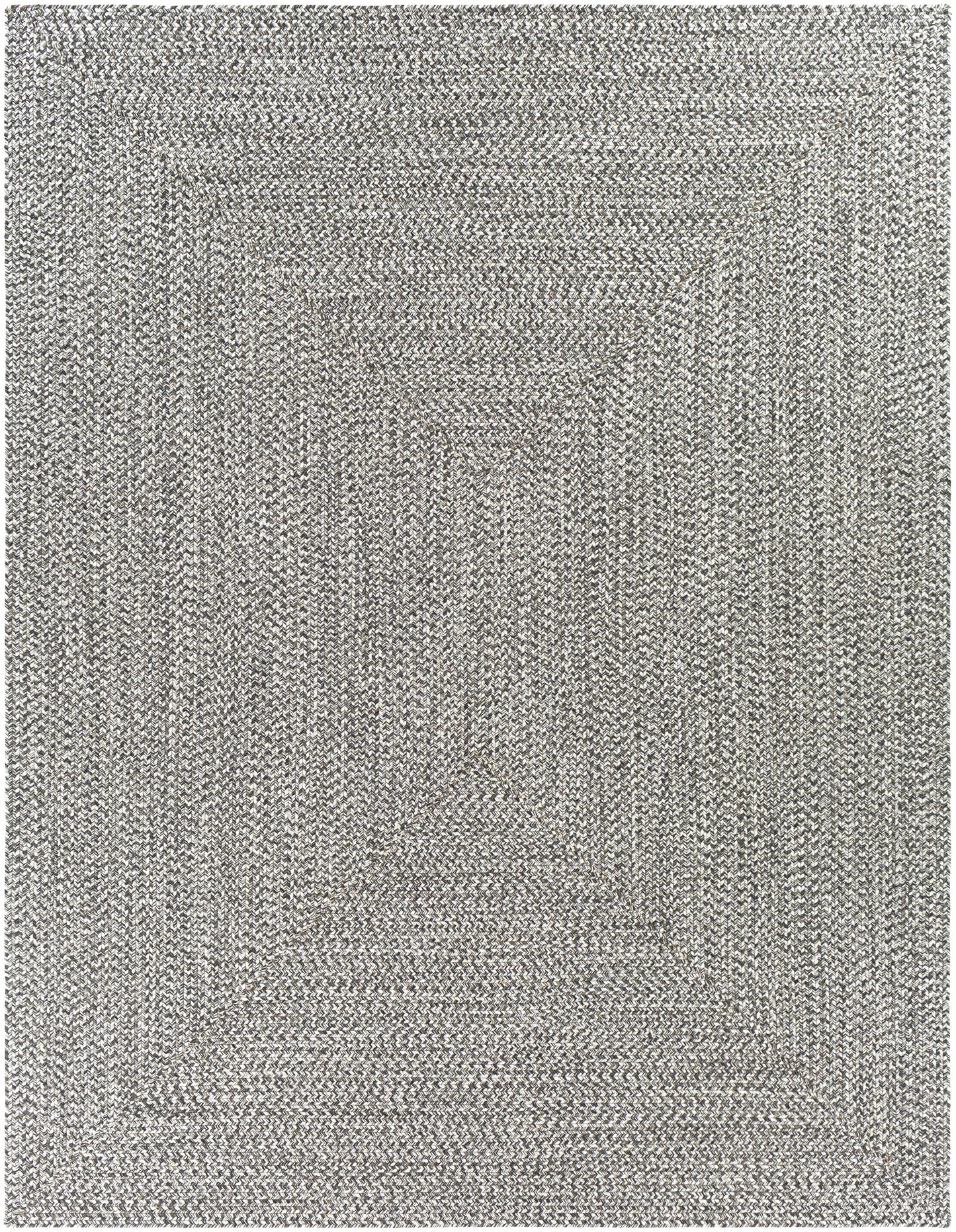 Braided Faux Jute Rug, Cream/Charcoal