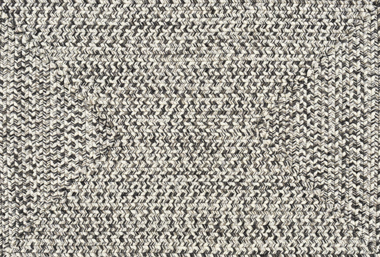 Braided Faux Jute Rug, Cream/Charcoal