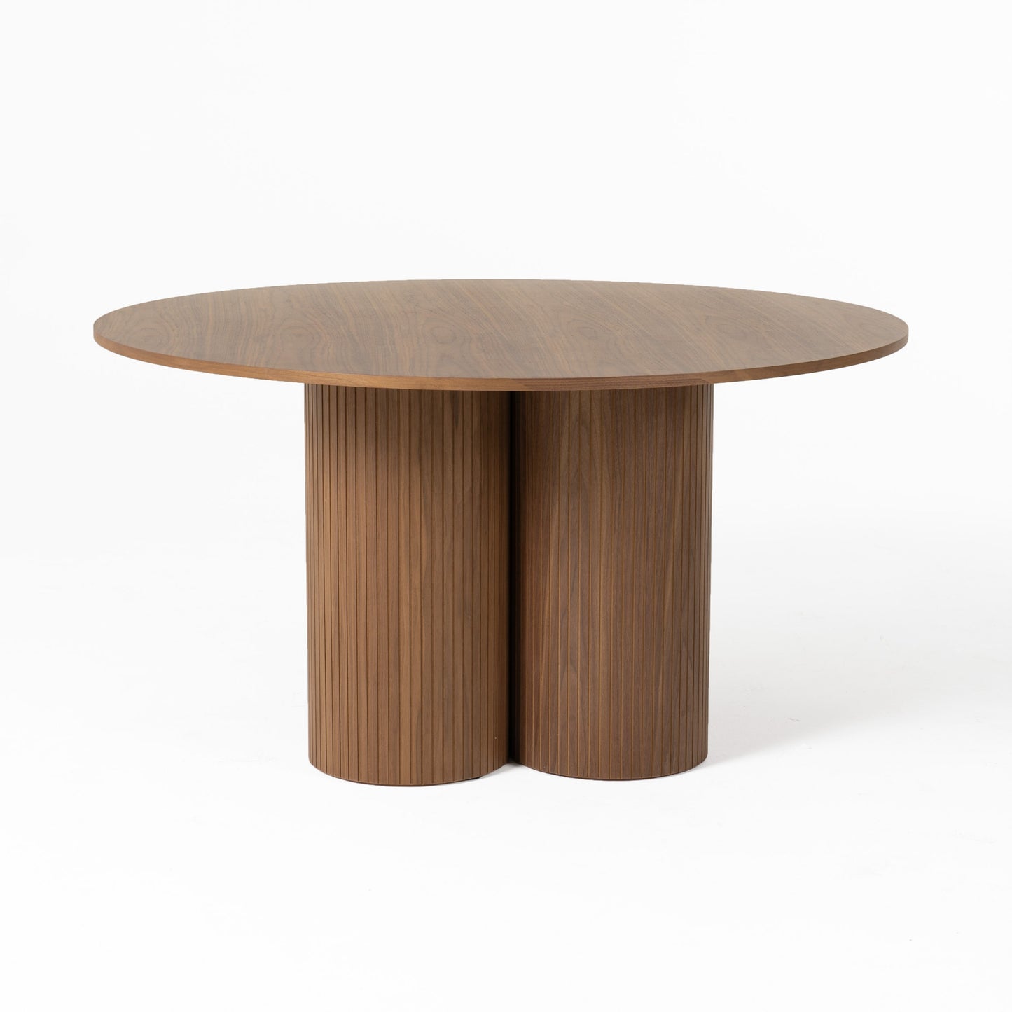 Modrest Depew - Mid-Century Modern Walnut Round Dining Table