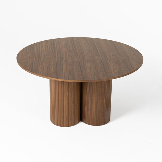 Modrest Depew - Mid-Century Modern Walnut Round Dining Table