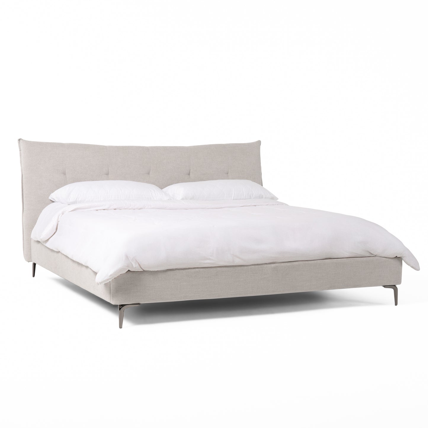 Modrest Dysart - Modern Grey Fabric Bed