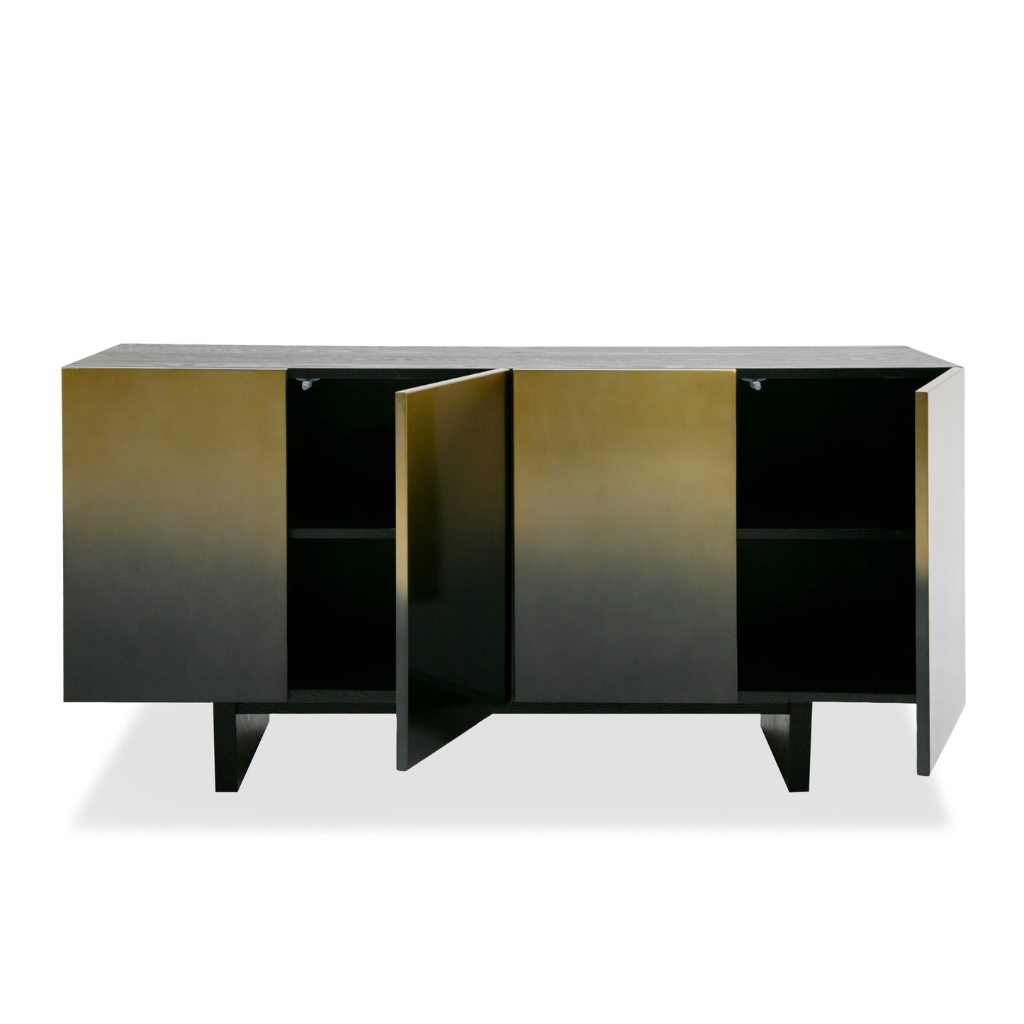 Modrest Elmira - Glam Black Ash + Gradient Stainless Steel Buffet