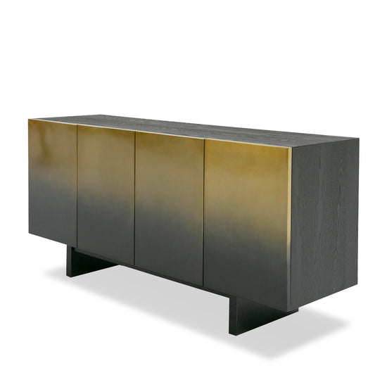 Modrest Elmira - Glam Black Ash + Gradient Stainless Steel Buffet