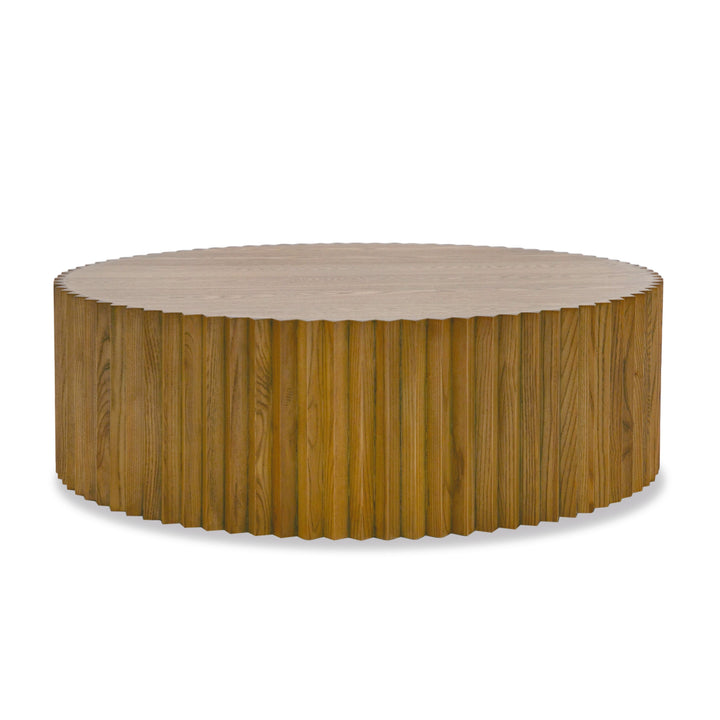 Modrest Espana - Modern Walnut Round Coffee Table