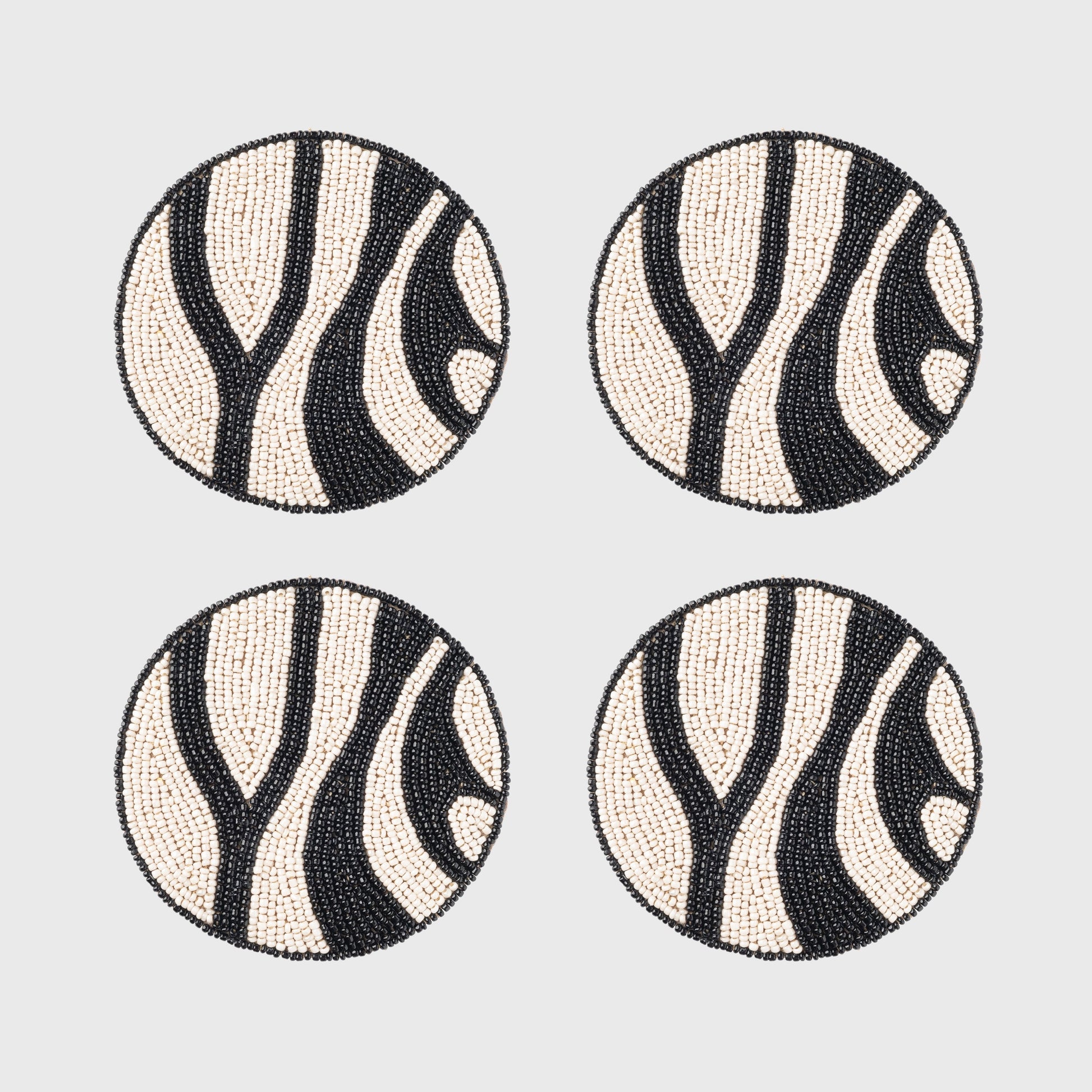 Zebra Coasters, Black