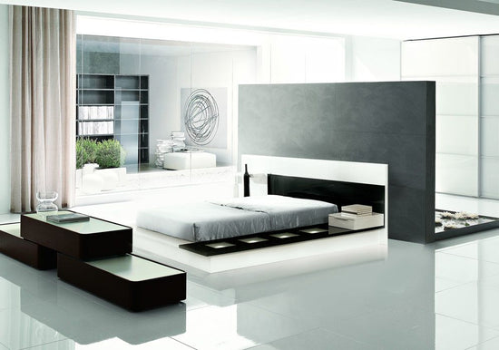 Queen Impera Modern-Contemporary lacquer platform bed