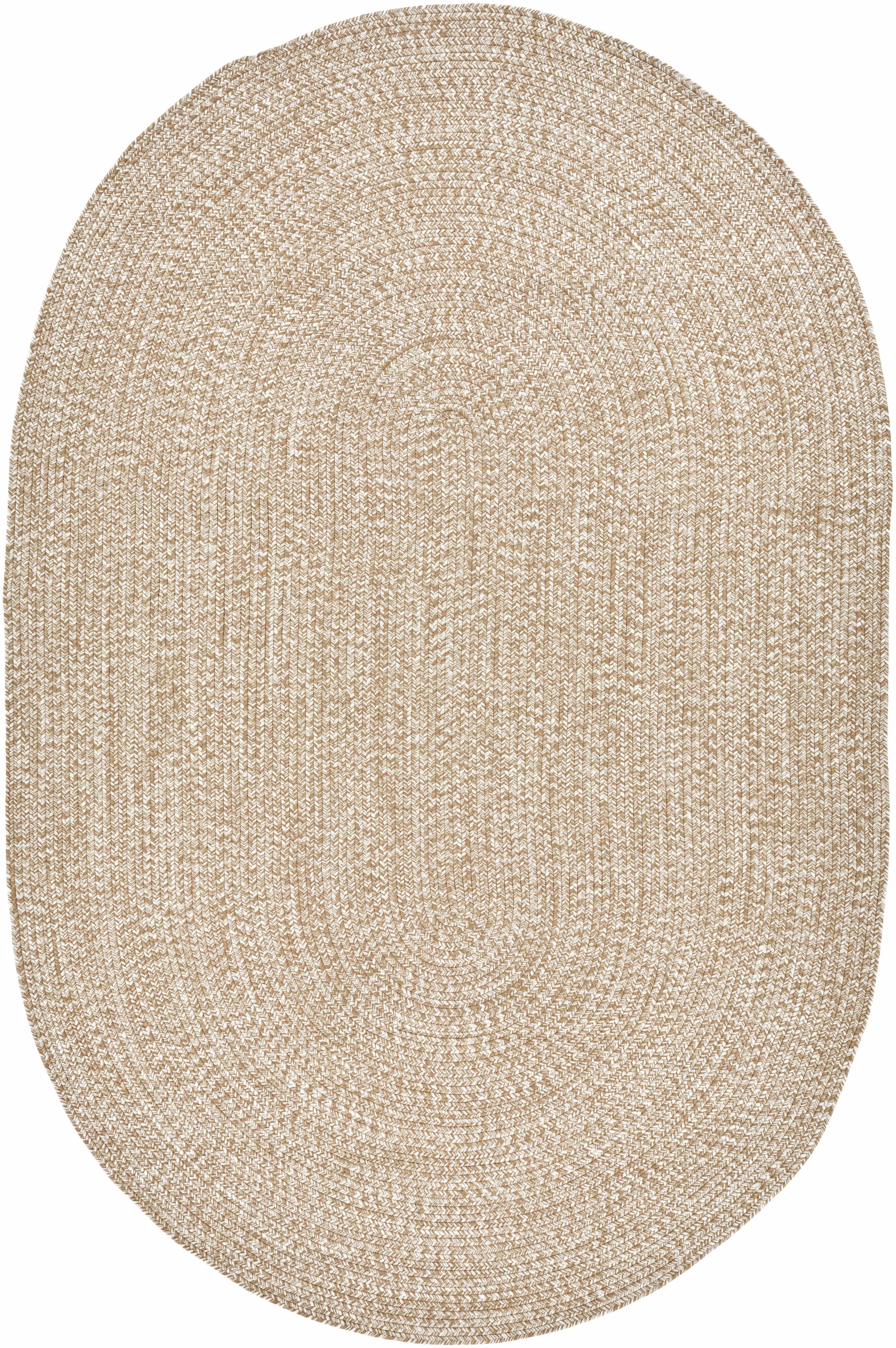 Braided Faux Jute Rug, Cream