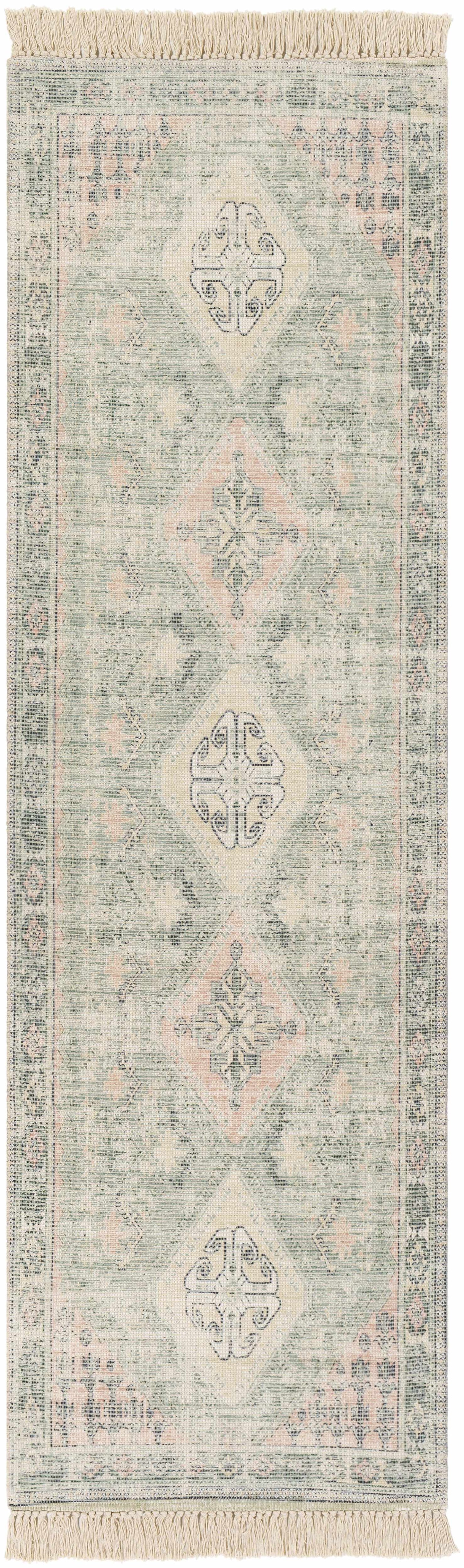 Foraker Cotton Rug, Sage Green