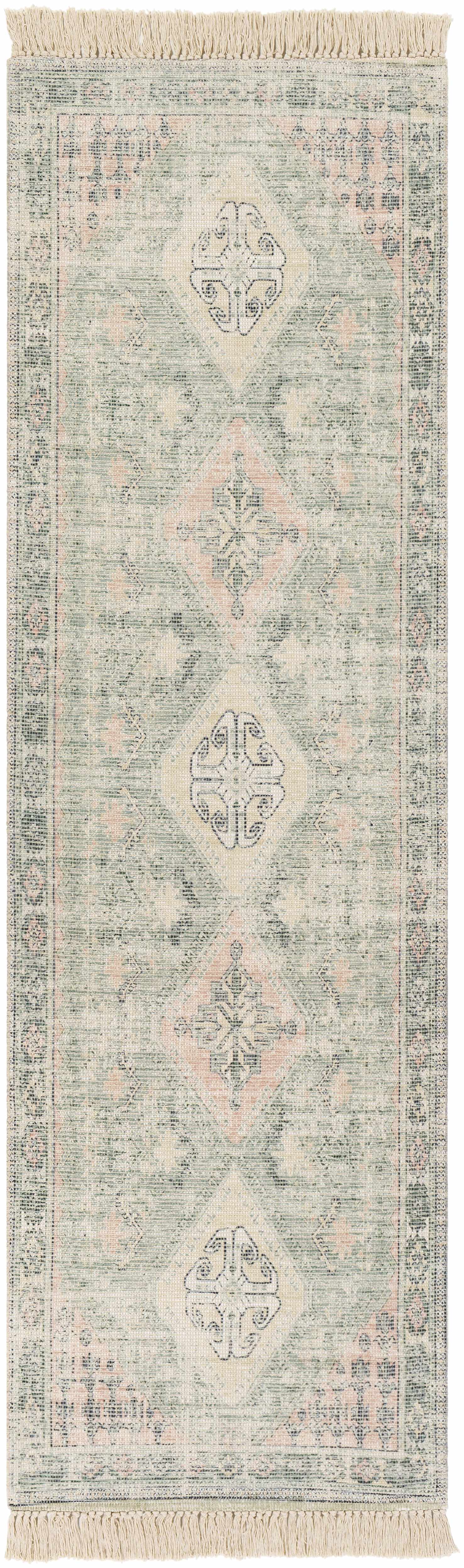 Foraker Cotton Rug, Sage Green