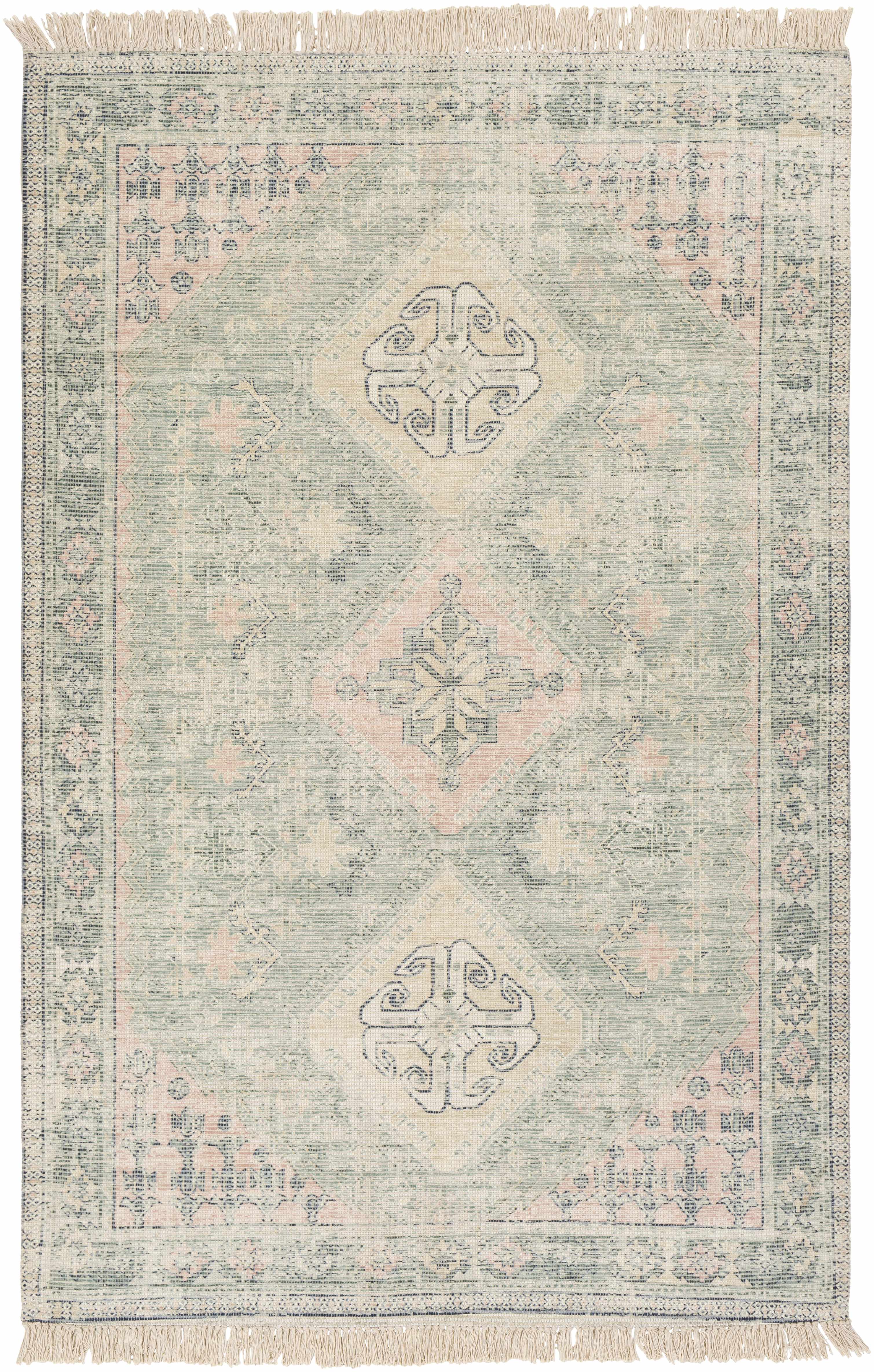 Foraker Cotton Rug, Sage Green