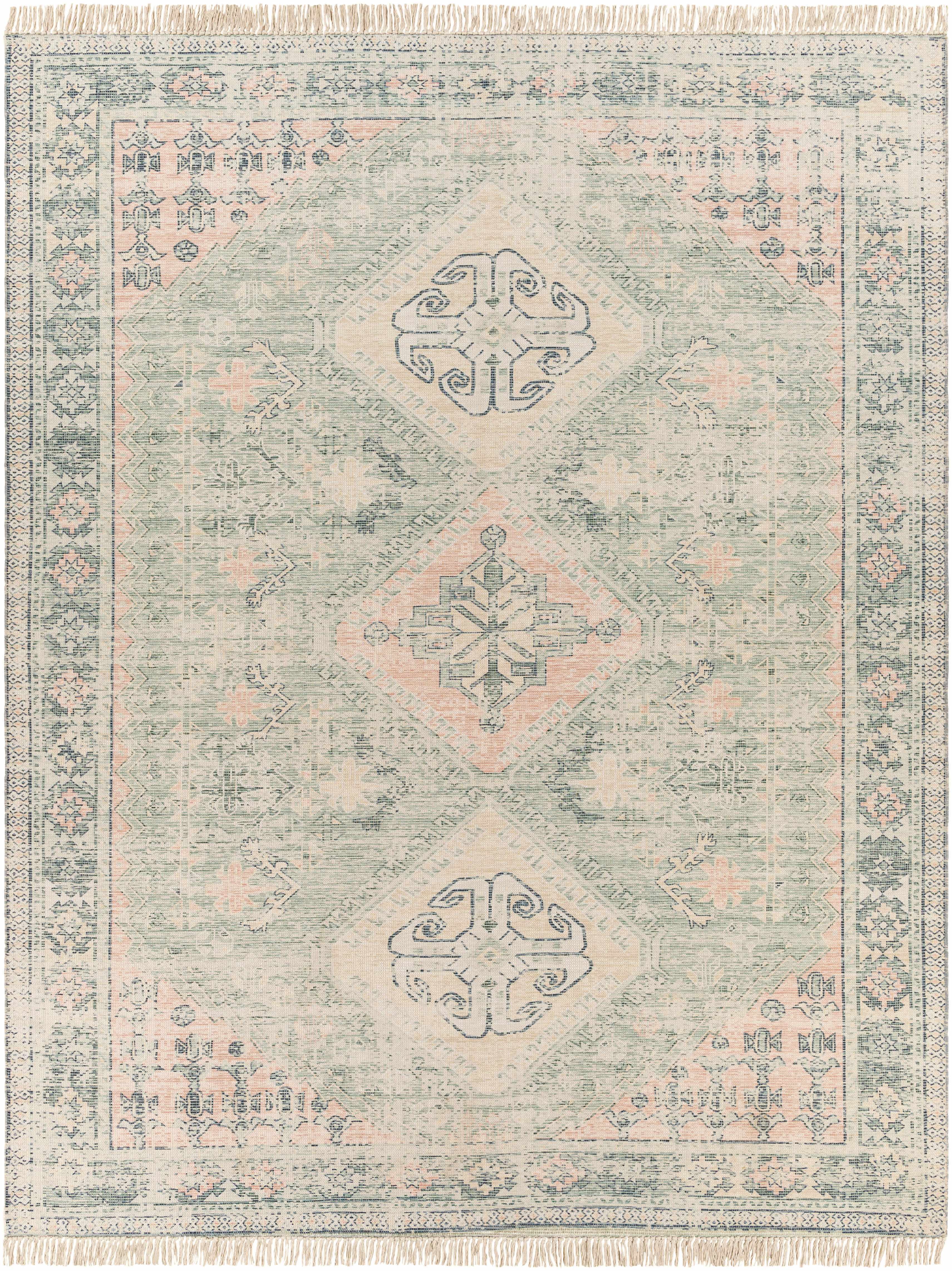 Foraker Cotton Rug, Sage Green