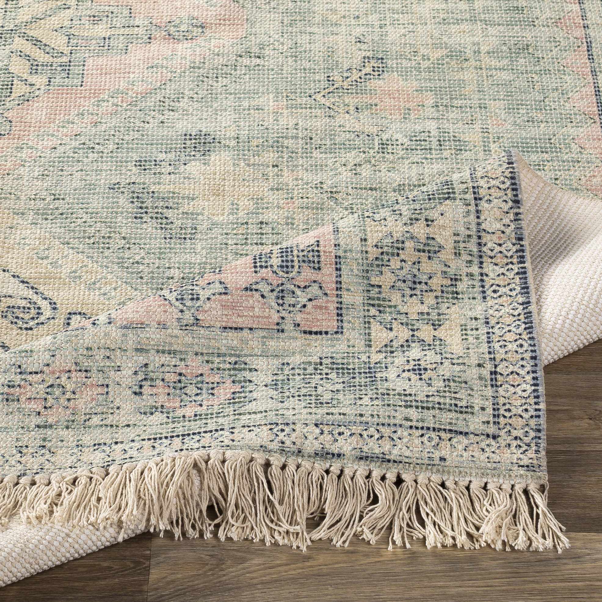 Foraker Cotton Rug, Sage Green