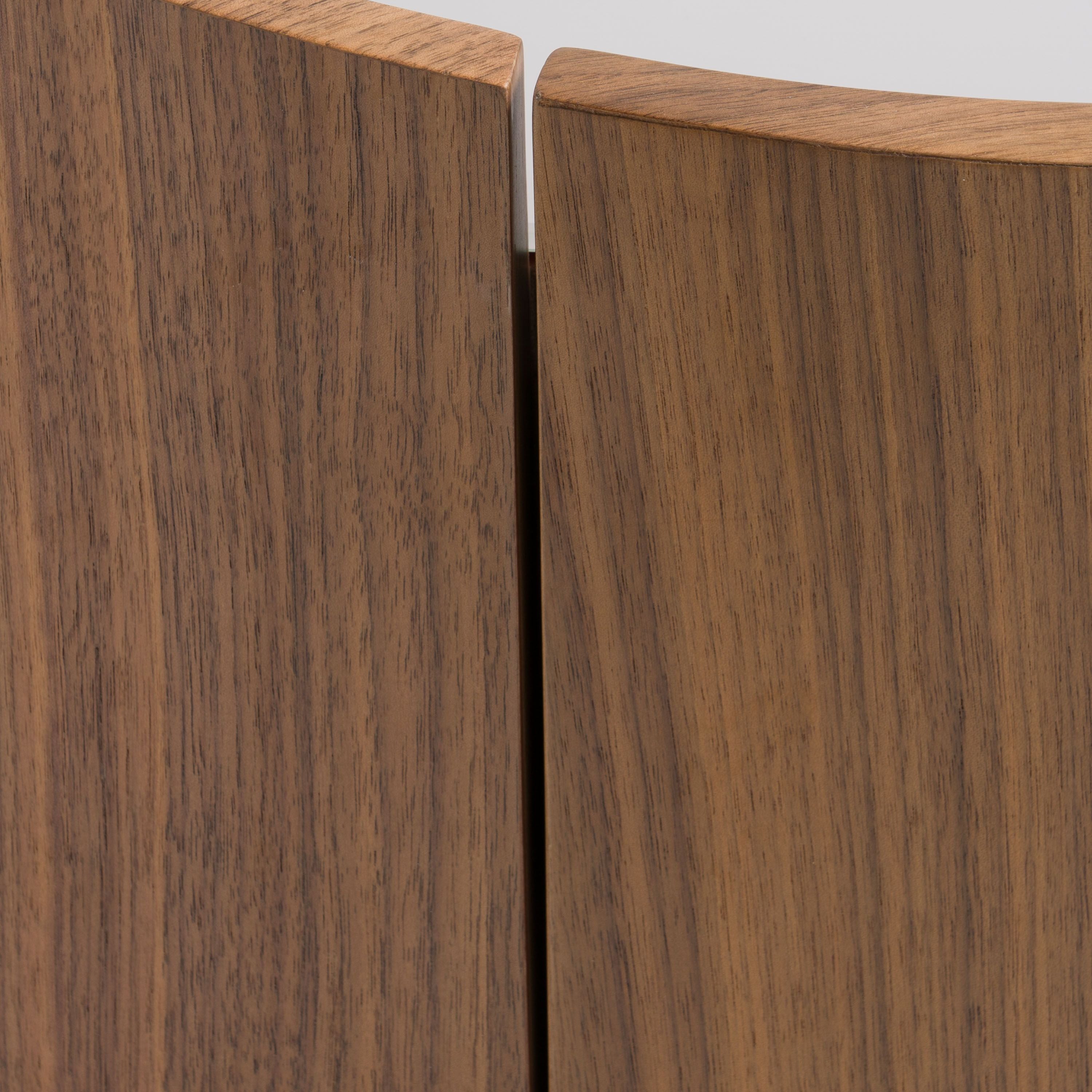 Modrest Geneva - Modern Walnut Round Nightstand