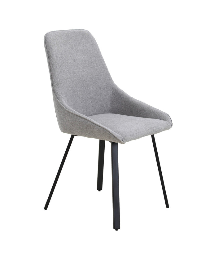 Modrest - Gillette Modern Gray Fabric Dining Chair  Set of 2