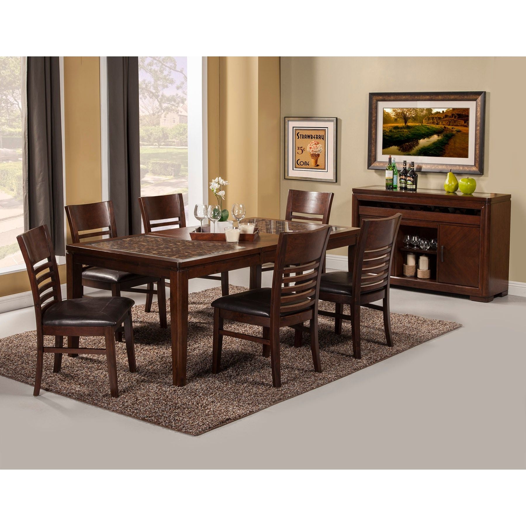 Granada Side Chairs, Brown Merlot