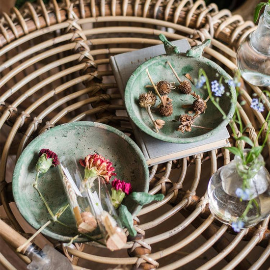 Green Iron Tray Bird Decorative Tray