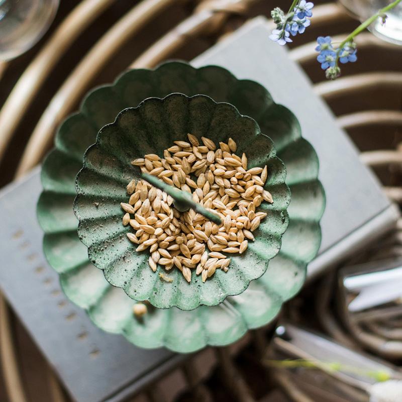 Green Iron Two Tier Small Decorative Tray