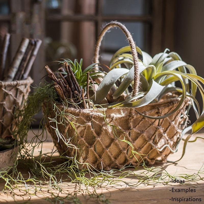 Handmade Hemp Basket Randomly Picked Set of 3