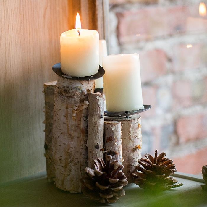 Handmade Wood Candle Holder