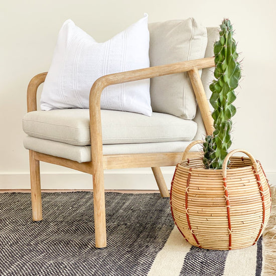 Handwoven Textured Geometric Pillow from Oaxaca