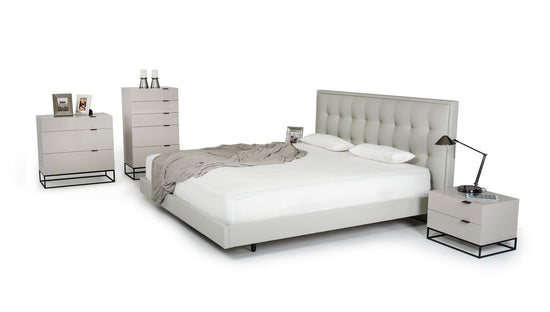 Modrest Hera Modern Grey Bedroom Set