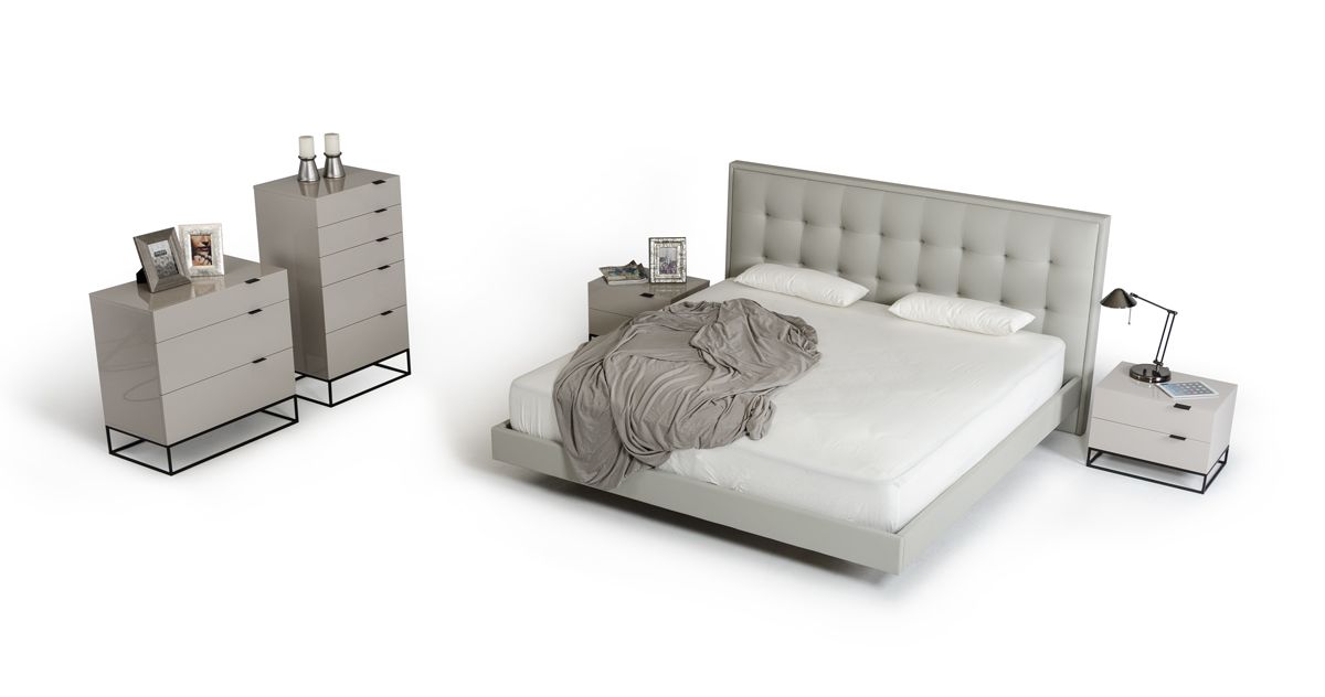 Modrest Hera Modern Grey Bedroom Set