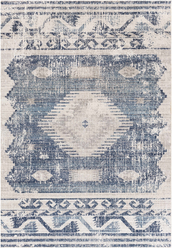 Westmount Aztec Area Rug, Denim