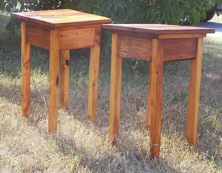 Vintage Wood Small End Table