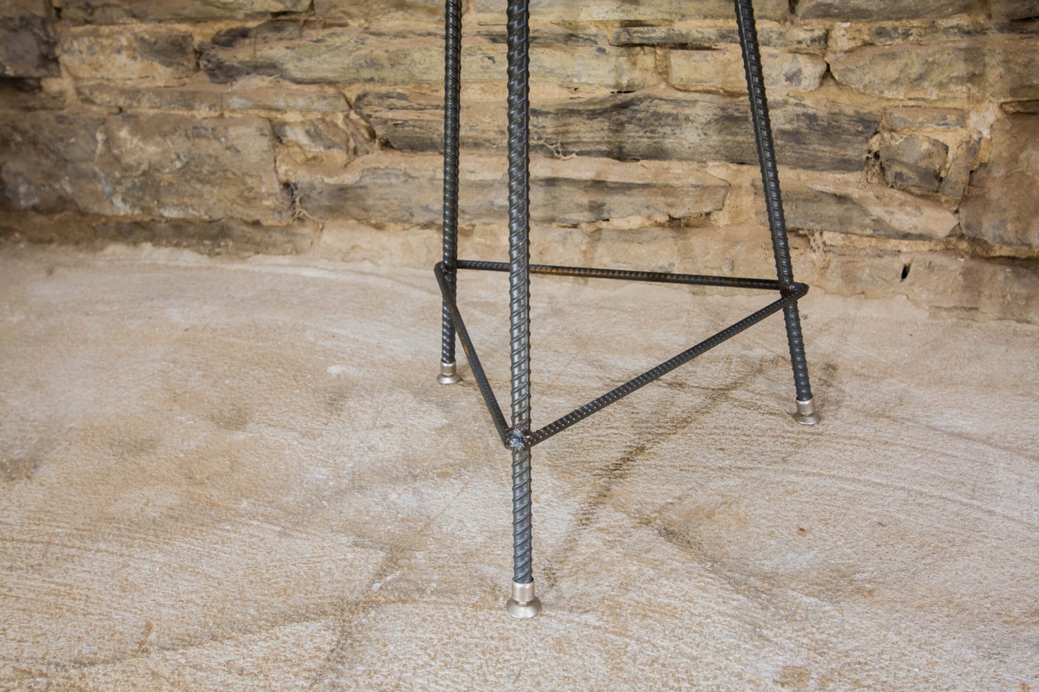 Reclaimed Wood & Metal Tripod Stool